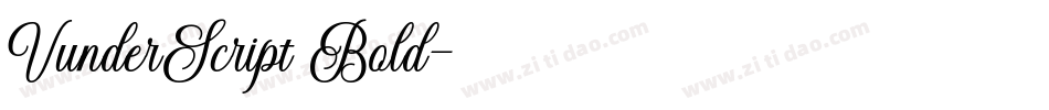 VunderScript Bold字体转换